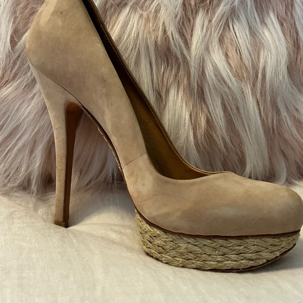 Peachy/Pink Platform Heels